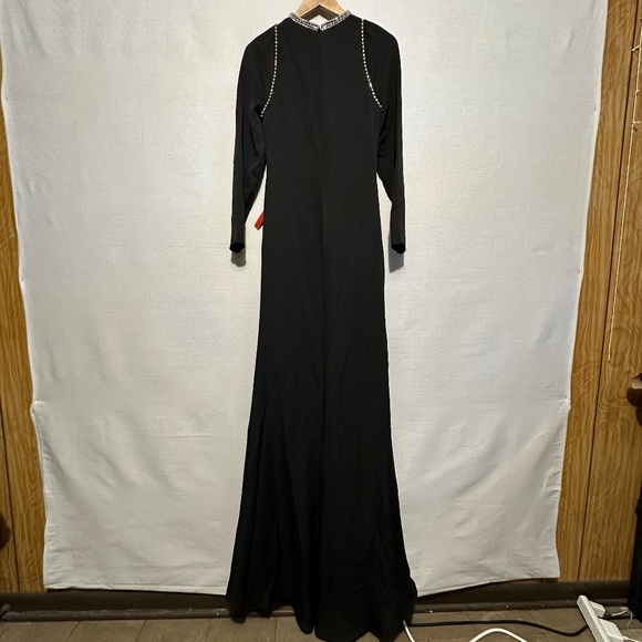 NWT Ieena for Mac Duggal Raglan Long Sleeve High Neck Gown - size 8 - Picture 5 of 9